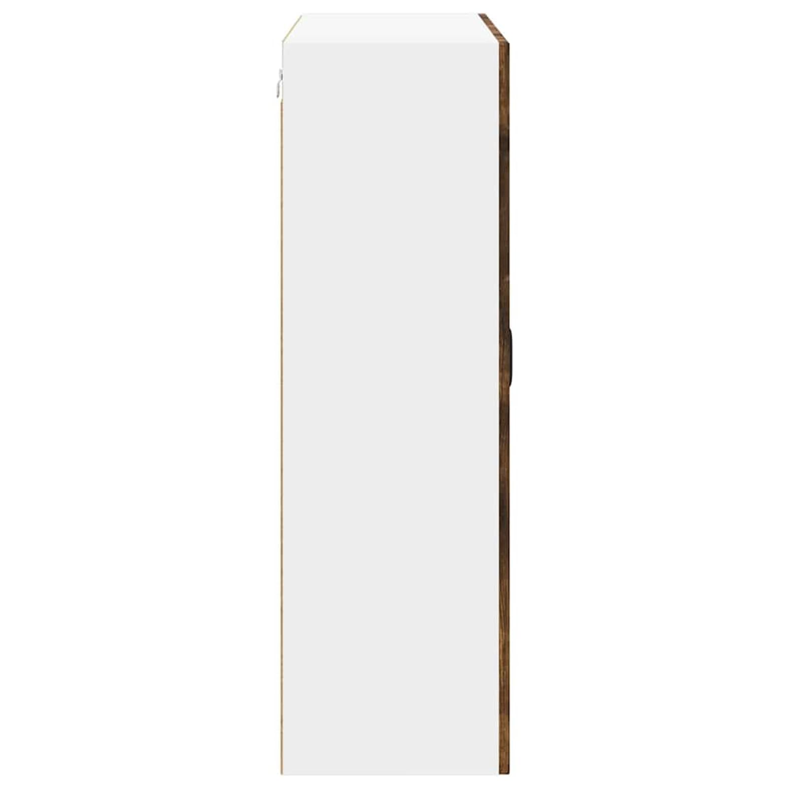 ATOMSTACK MAKER Armadietto da cucina Kalmar - Armadietto da parete in legno di rovere affumicato, 80 x 31 x 100 cm, design moderno con ampio spazio di archiviazione, per cucine moderne e classiche