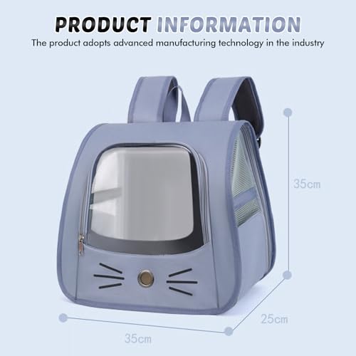 Haustier Rucksack für Kleine Hunde Katzen, Tragbare und Faltbare Katzenrucksack, Hunderucksack, Tragetasche für Katzen Hunde bis 10kg, Atmungsaktive Katzentasche Hundetasche, für Reisen, Spaziergänge