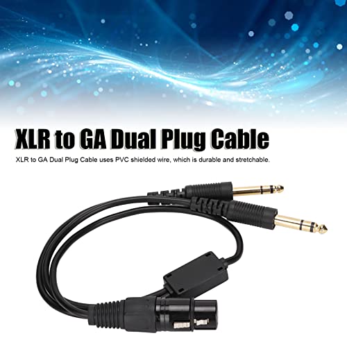 Adaptador de cable XLR a Dual Plug GA miniatura 3
