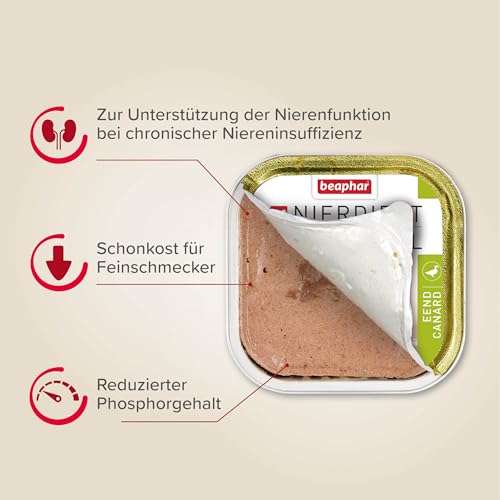 BEAPHAR – Nierendiät Mix Pack – Diätalleinfuttermittel Für Katzen Mit Chronischer Niereninsuffizienz – Zur Unterstützung Der Nierenfunktion – 6X 100 g