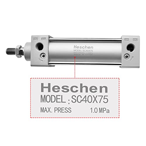 Vérin pneumatique Heschen SC 40-75 double effet pour automatisation industrielle