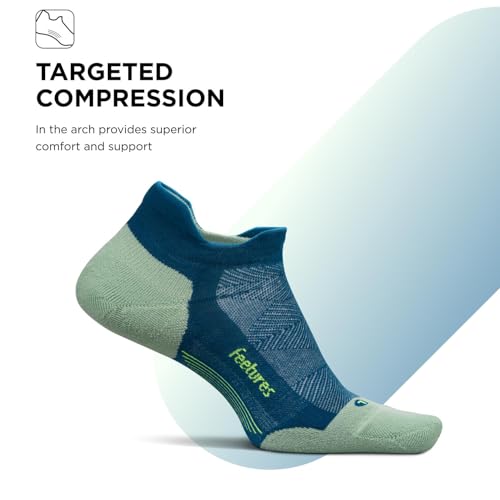 Image of Feetures Elite Max Cushion No Show Tab - Running Socks for Men & Women, Athletic Compression Socks, Moisture Wicking