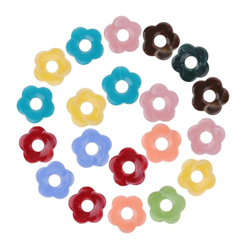 SHINEOFI Lot De 50 Perles En Acrylique En Forme De Fleur Pour La Fabrication De Bijoux