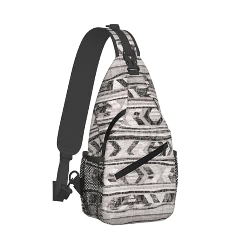 Grey Tribal Stylish Men'S Messenger Bag - Durable Polyester, Huge Capacity & Adjustable Strap2