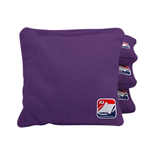 ACA Daily 66x Regulation Cornhole Bags Weather Resistant Resin Filled 6x6 Set of 4 Purple