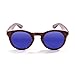 Produktbild OCEAN SUNGLASSES San Francisco Lunettes de soleil Bamboo Brown Frame/Wood Dark Arms/Revo Blue Lens