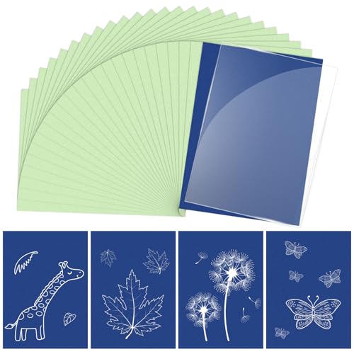 Cyanotype Kit with 30 Sheets Sun Print Paper & Acrylic Panel Solar Printing Art Supplies for Nature Crafts DIY Projects Photography Ideal for Arts Crafts Gift