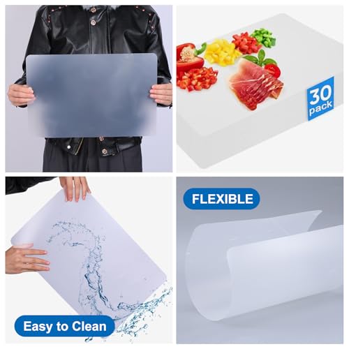 30 Tablas de cortar de plástico flexibles claras 17x11 in miniatura 6