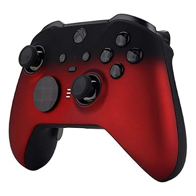 UN-MODDED Custom Controller Compatible with Xbox ONE Elite Series 2 (with 3.5 Jack) for All Major Shooter Games... (Multiple Designs Available) (Shadow Red)