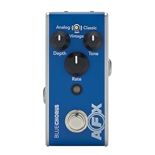 guitar preamp pedal Fishman AFX BlueChorus Mini Chorus Pedal Power supply: DC 9 V, not included, 49 x 97 x 49 mm, 0.28 kg Chorus effects: analogue, classic and vintage, settings: depth, tone, rate Made in the USA