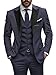 CKGJLJ Men's Pininstripe Black Suits 3 Piece Regular Fit Stripe Black Men's Suit Tuxedo for Men Prom Suit Jacket and Pants Business Set Fashion Young Men XXS Suits
