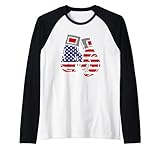 Gant de boxe avec le drapeau de l'Amérique Boxer Manche Raglan