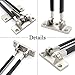 Home Security Door Lock Latch Guard Clasp Home Reinforcement Lock for Swing-in Doors Hotel Door Latches Anti-Theft Buckle (1, Silver)