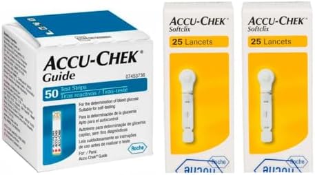 Kit 50 Tiras Reagentes Accu-Chek Guide + 50 Lancetas Accu-Chek So...