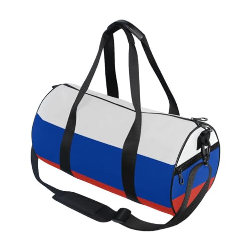 Bolsa de gimnasio ligera con bolsillo interior y diseño de la bandera de Rusia