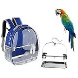 AYDQC Papageisträger Vogel Reisetasche Raumkapsel Rucksack mit Holzstange für Vogel Papagei Atmungsaktiv 360DEG;Besichtigung fengong