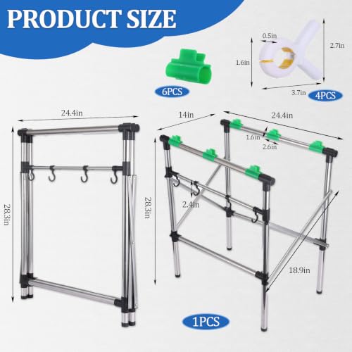 Foldable Leaf Bag Holder, 30-45 Gallon Stainless Steel Trash Bag Holder by Faelhacon - Used condition - Image 2