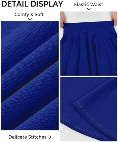 CAICJ98 Girls Tennis Skirt Casual Mini High Waist Stretchy Flared Skater Pleated Skirt For Girls Red 4 5 Years