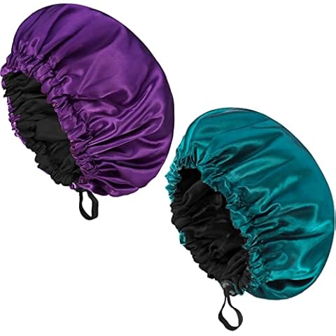 Fuyamp Satin Sleep Cap and Shower Cap Cover