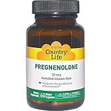 Country Life Pregnenolone, Supports Hormone Production, 30mg, 60 Vegan Capsules, Certified Gluten Free, Certified Vegan