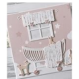 Lapoo 3D Backgrounds Metal Cutting Die for Scrapbooking, New Cutting Dies DIY Album Card Making Decor Paper Craft Metal Die Cuts Party Wedding Decorations (Bathroom Window 3.1 x 2.6 in)