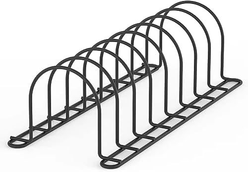 Image of Craft Expertise Black Countertop Kitchen Organizer Rack - 7-Slot Holder for Plates, Lids, Chopping Boards, Pans & Pots | Space-Saving Cookware Stand (14 inch x 8 inch x 8 inch)