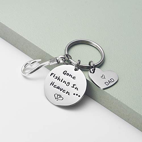 Image of Melix Home Memorial Gifts Keychain PAPA Grandpa Loss of Father Gift in Memory of Dad Grandfather