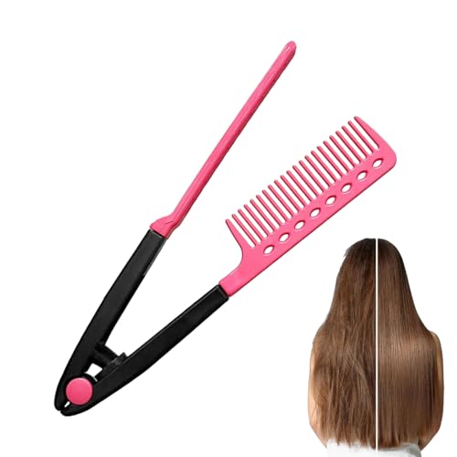 Cepillo Alisador Para Pelo | Cepillo Plancha Alisador Para Salon | Profesional Con Púas En Forma De V | Herramienta De Alisado Para Casa Viaje Citas Y Trayectos Diarios