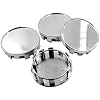 4Pcs Wheel Center Caps, 54mm ABS Car Wheel Center Caps, Multifunctional Practical Trailer Hub Cover Replacement, SilverWheel