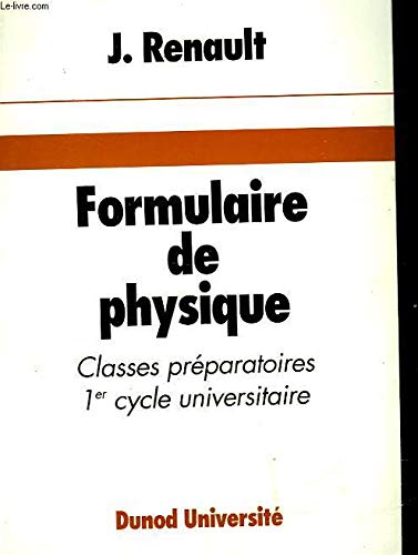 FORMULAIRE DE PHYSIQUE