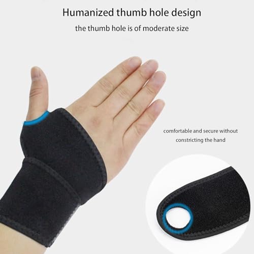 Cinta para entorse de pulso - Suporte de pulso macio ajustável - Cinta de mão amigável para a pele,