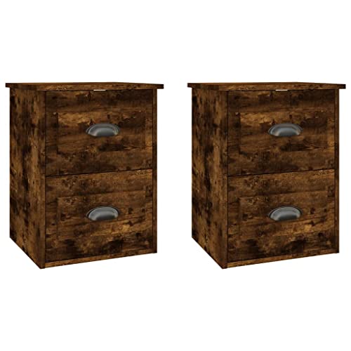 Table de chevet murale bois d'ingénierie petit meuble de rangement