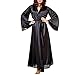 ZEEIY Peignoir Satin Robe de Chambre Kimono Femme Sexy Dentelle Lingerie Longue Chemise de Nuit Dentelle en Soie Lingerie Robe de Nuit Femme Robe