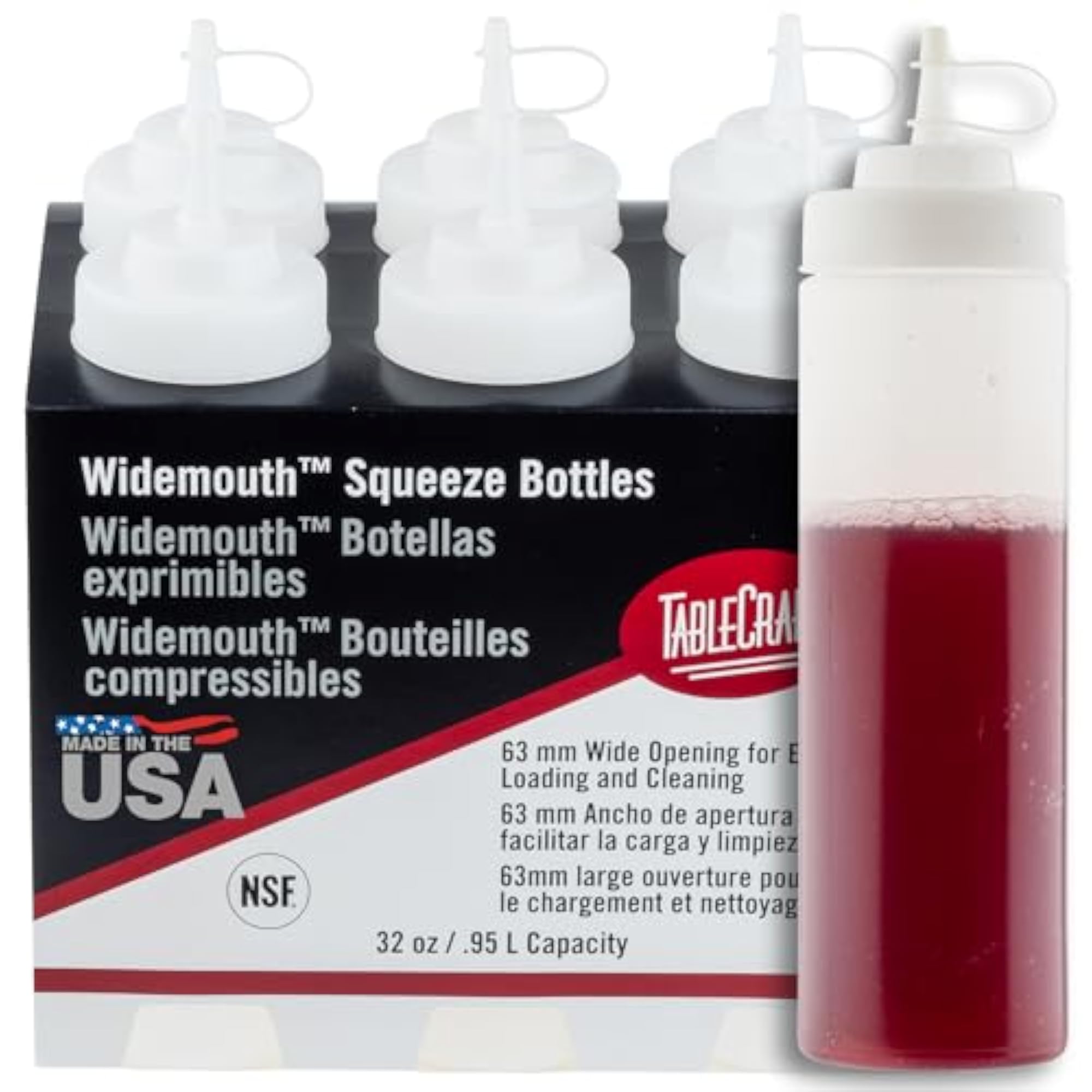 Plastic Condiment Squeeze Bottles for Olive Oil & BBQ Sauce, Commercial Use