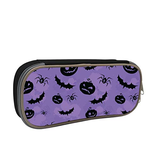 Preisvergleich Produktbild Halloween-Federmäppchen, großes Fassungsvermögen, Schreibwaren, Tasche für Kinder, Jungen und Erwachsene Einheitsgröße Schwarz