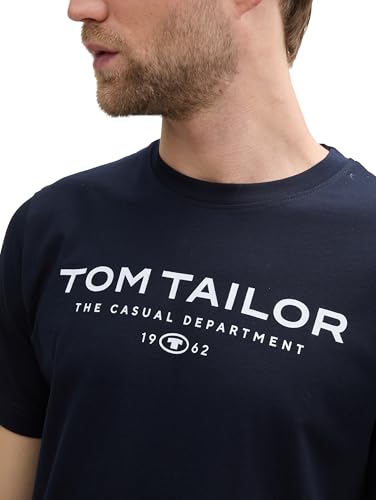 Tom Tailor Herren 1045773 T-Shirt, 10668 - Sky Captain Blue, S EU – Ansicht 4
