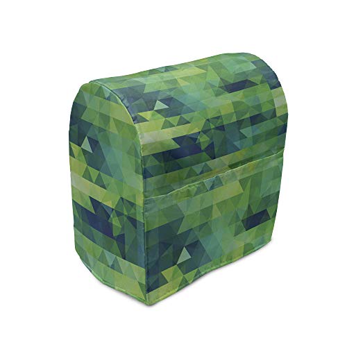Ambesonne Mosaic Stand Mixer Cover, Green Tones Monochromatic Modern Design