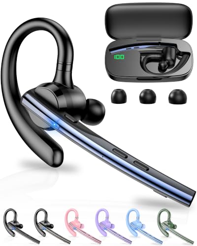 New Bee Oreillette Bluetooth sans Fil Kit V5.1 Main Libre Bluetooth Oreillette Double Mic ENC...