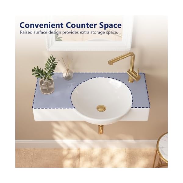   DeerValley-Wall-Mount-Sink30x18-Bathroom-Vessel-SinkWhite-Ceramic-Bathroom-SinkWall-Hung-Sink-with-Right-Side-Faucet-Mount