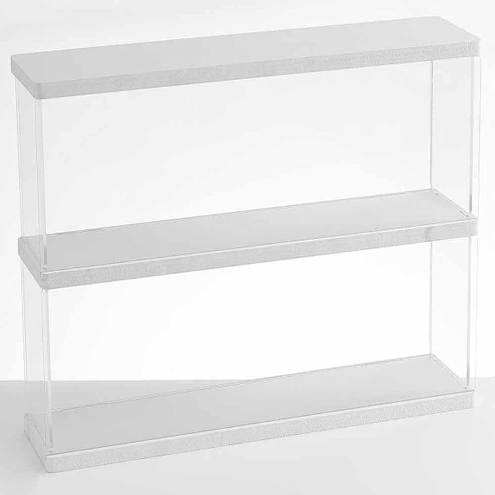 2 strati Vetrina Espositiva per pop Figura, Trasparente vetrinetta espositiva con Porta, Countertop Teca Plexiglass Stoccaggio Antipolvere Vetrina Soggiorno per Profumi