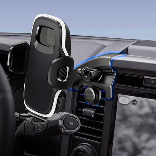ELOHEI for Ford F-150 Phone Mount with Custom Base, Custom Fit Car Phone Holder for 2022 2023 2024 2025 Ford F-150 Car Accessories (HE05)