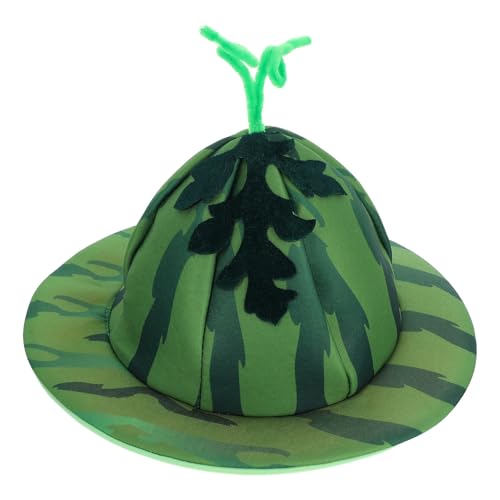 DOITOOL Chapeau Pastèque en Velours et Tissu Non Tissé Vert