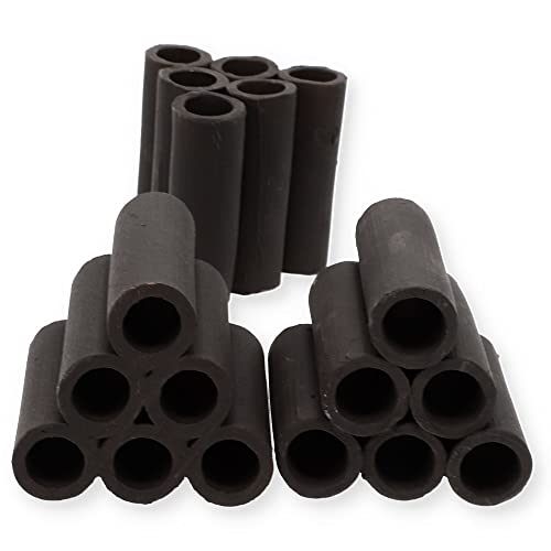 GarPet Aquariendeko Pyramide 6er Garnelenröhre Aquarium Deko Garnelen Garnelenhöhle Krebshöhle Welsröhre Laichröhre Keramik Ton schwarz