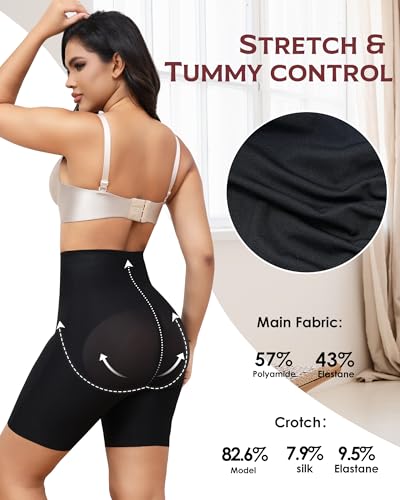 Short gainant taille haute LEVAO : culotte sans couture anti-enroulement pour sublimer la silhouette