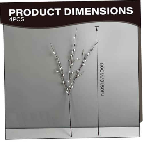 Branches de saule artificielles décoratives 80 cm avec fleurs blanches