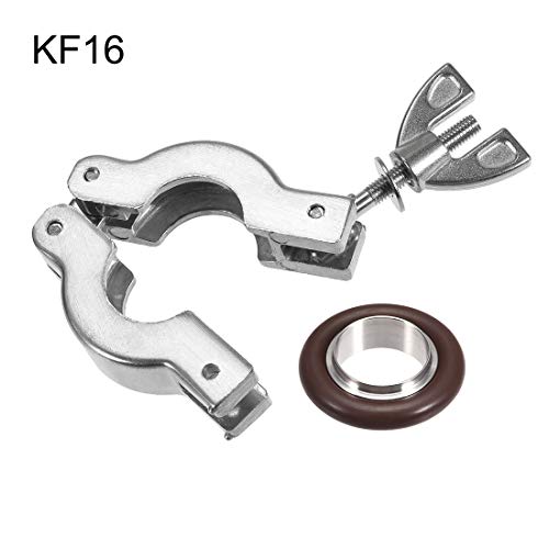 Sourcingmap 2 Pcs Vacuum Clamp 41mm X 20mm KF16 Single Pin Clamp Wing Nut W Center Ring for Ferrule TC, 41mm x 20mm(2Pack) - Image 2