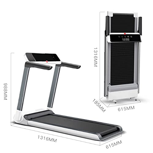 Image of Multifunctional Treadmill Foldable Mini Fitness Home Treadmill Indoor Exercise Equipment Fitness Folding Home Fitness Treadmill (White)