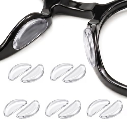 5 Paires 1,8mm Coussinet Lunettes Nez,Antidérapant Silicone Transparent