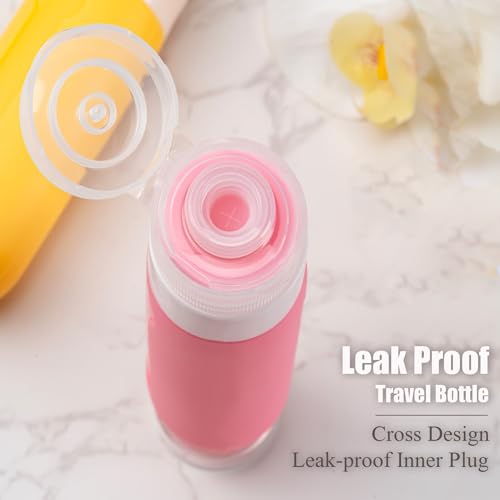 16 Pack Travel Bottles for Toiletries,TSA Approved Silicone Squeezable Travel Shampoo Bottles, 3oz Leak Proof Refillable Toiletry Cosmetic Containers - Image 5