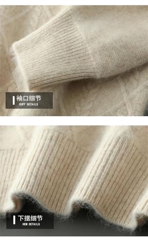 Hamthuit Men Sweater Thick Men's Round Collar Pullover Sweater Business Casual Relaxed Warm Long Sleeve Base Knit Sweater3